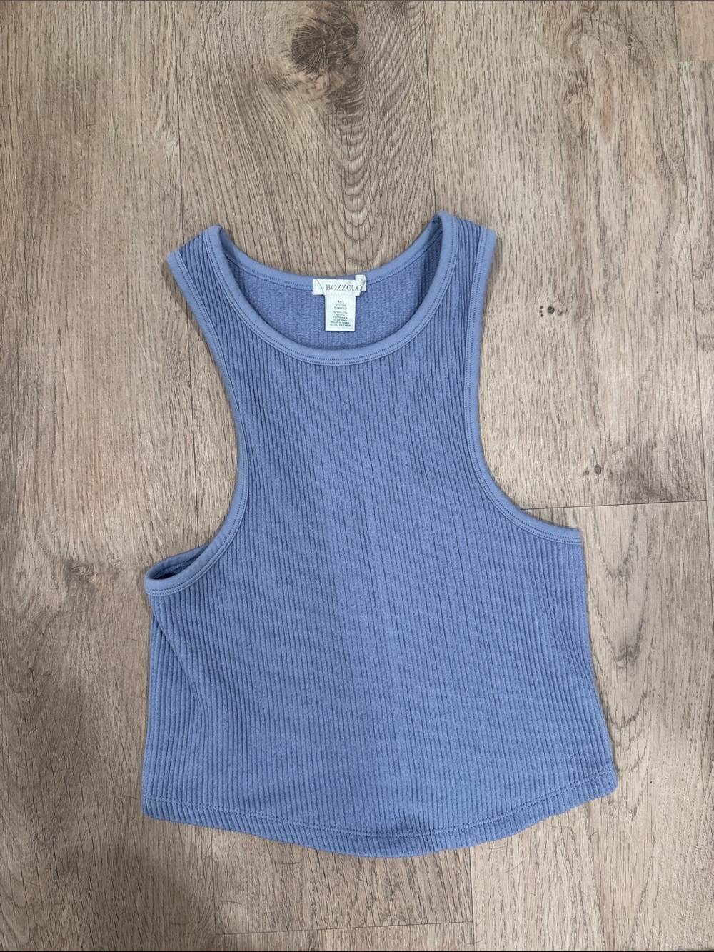 Periwinkle Ribbed Tank - Picture 1 of 3